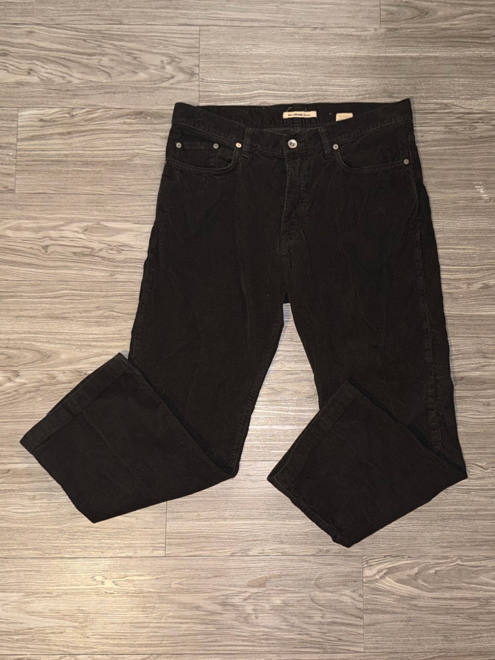 John Varvatos USA Corduroy Denim Jeans Black Mens Sz 34